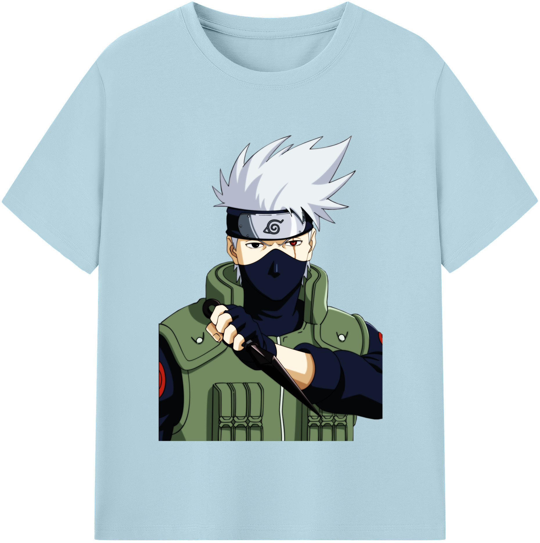 （画像用） NARUTO -ナルト- はたけ カカシ Hatake Kakashi 綿100％半袖Tシャツ（フロントプリント）